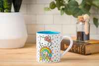 Silver Buffalo Sanrio Hello Kitty Rainbow Glitter Ceramic Mug, 14 Ounces Hello Kitty Pastel