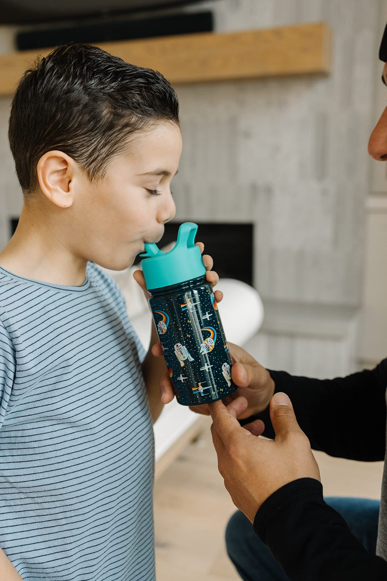 Simple Modern Star Wars Kids Water Bottle with Straw Lid | Insulated Stainless Steel Reusable Tumbler Gifts for School, Toddlers, Boys | Summit Collection | 14oz, Vehicle Schematics 14oz Water Bottle Star Wars-Vehicle Schematics