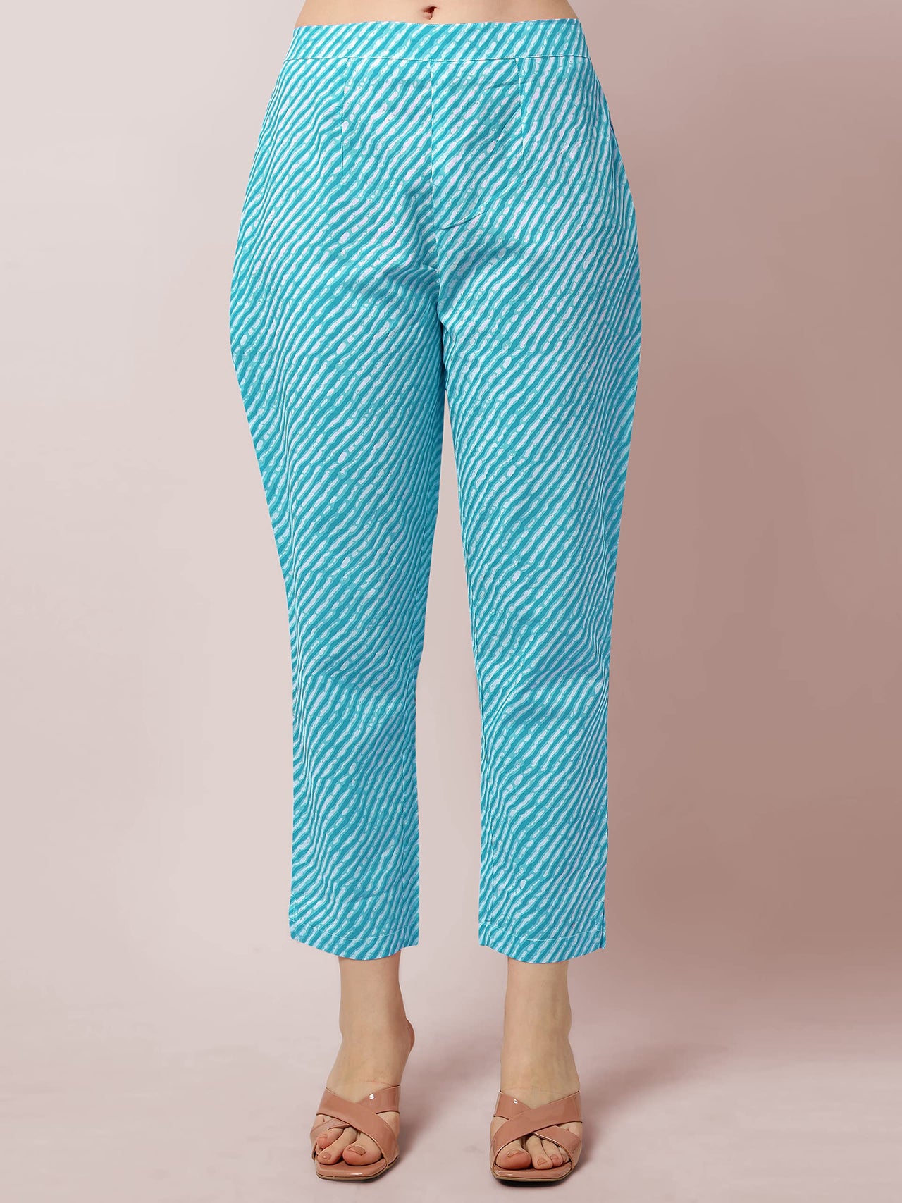 SOURBH Women's  Stylish Straight Fit Cotton Ethnic Block Motif Printed Kurta Set with Trouser Pant and Dupatta