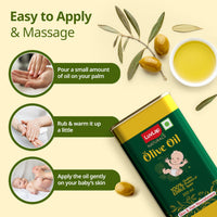 LuvLap Naturals Baby Body Massage Olive Oil, 200 ML, Spanish Premium Olive Oil, Enhances Bone & Muscle Strength, 200 ML