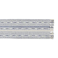 DII Farmhouse Braided Stripe Table Runner Collection, 15x72 (15x77, Fringe Included), Cool Gray 15x72