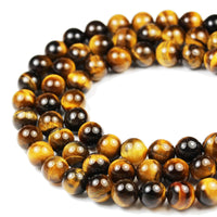 Tiger Eye 10mm Crystal Beads for Making Jewellery Energy Healing Crystals Jewelry Chakra Crystal Jewerly Beading Supplies 15.5inch About 36-40 Beads Tiger Eye