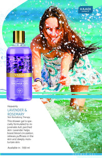 Vaadi Herbals Shower Gel, Heavenly Lavender and Rosemary, 300ml