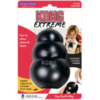 KONG - Extreme Dog Toy - Toughest Natural Rubber, Black - Fun to Chew, Chase and Fetch - for X-Large Dogs Standard Packaging