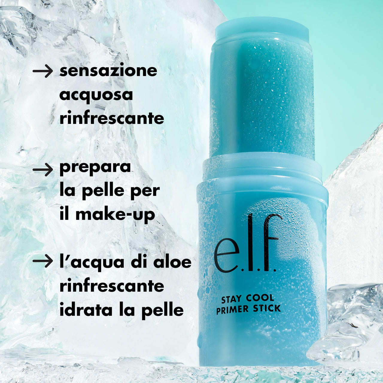 e.l.f. Stay Cool Primer Stick, Hydrating Gel Primer Preps Skin For Makeup, Imparts A Cooling Feel, Infused With Aloe Water, Vegan & Cruelty-Free