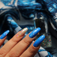 DeBelle Gel Nail Polish Shimmer Top Coat (Holo Shimmer Transparent Nail Paint)|Non UV - Gel Finish |Chip Resistant | Seaweed Enriched Formula| Long Lasting|Cruelty and Toxic Free| 8ml