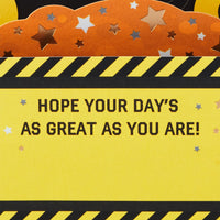 Hallmark Paper Wonder Pop Up Birthday Card for Kids (Construction Excavator) Yellow