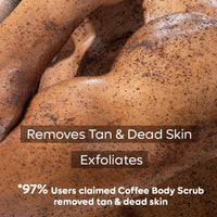 mCaffeine Exfoliating Coffee Body Scrub Powder Jar for Tan Removal&Soft-Smooth Skin|De-Tan Bathing Scrub With Coconut Oil,Removes Dirt&Dead Skin From Neck,Knees,Elbows&Arms| All Skin Types-100Gm