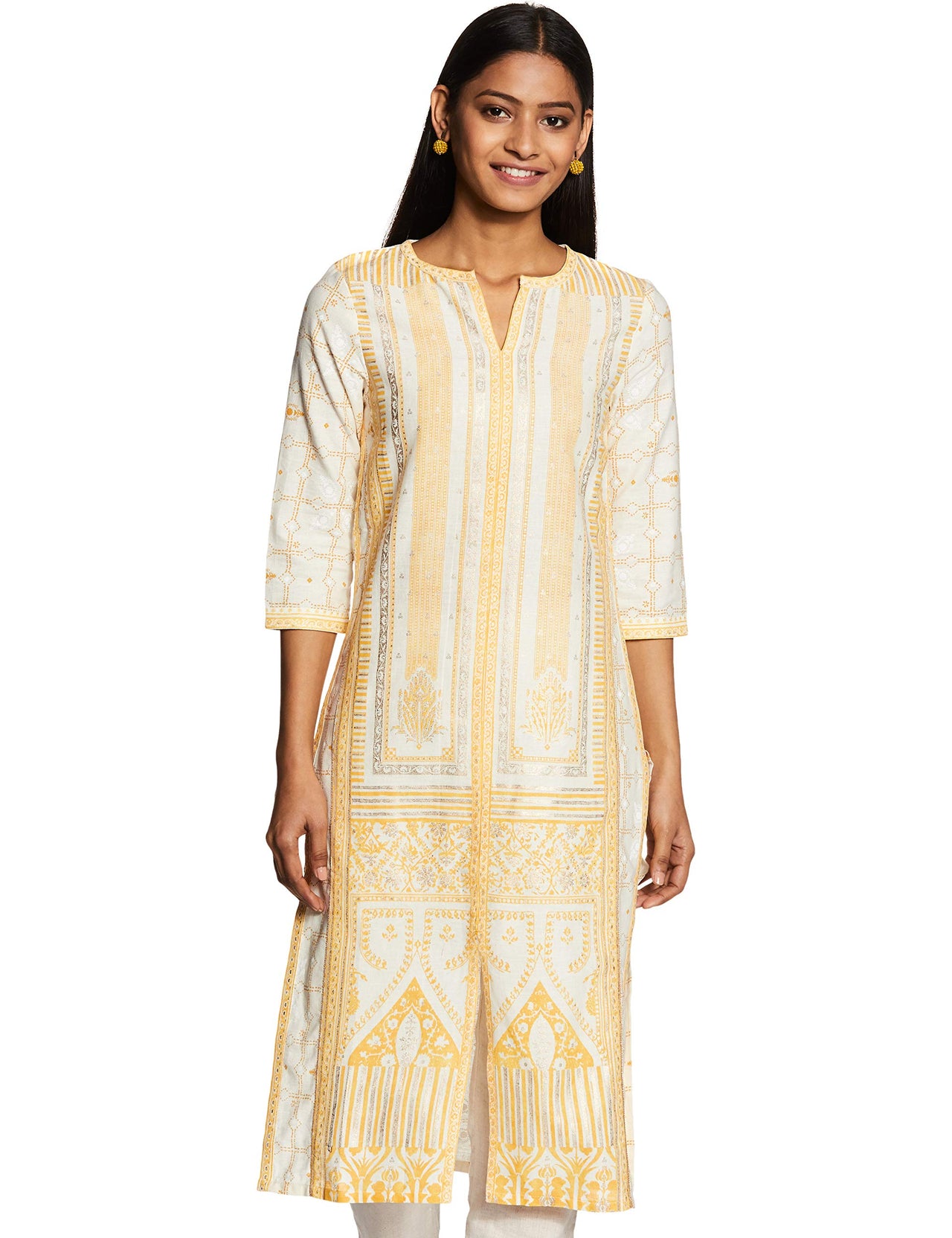 W for Woman Women's  Cotton Straight Kurta