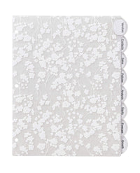 Avery Insertable Style Edge Plastic Dividers for 3 Ring Binders, 8-Tab Set, Assorted White Frosted Designs, 1 Set (11291)