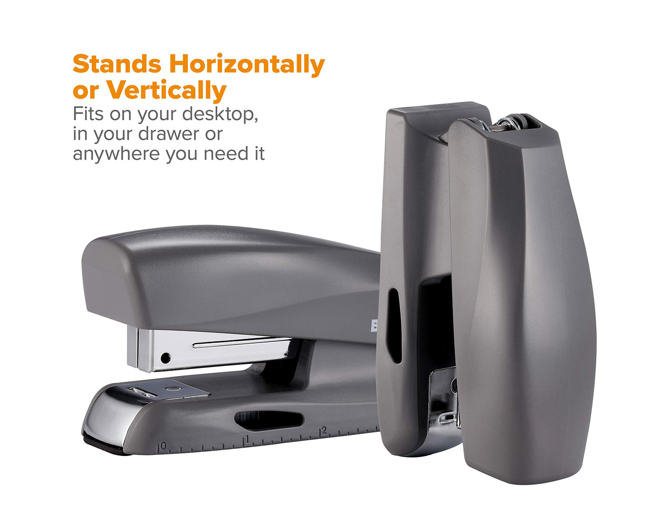 Bostitch Office 20 Sheet Mini Stapler with 210 Staples, Fits into The Palm of Your Hand, Gray