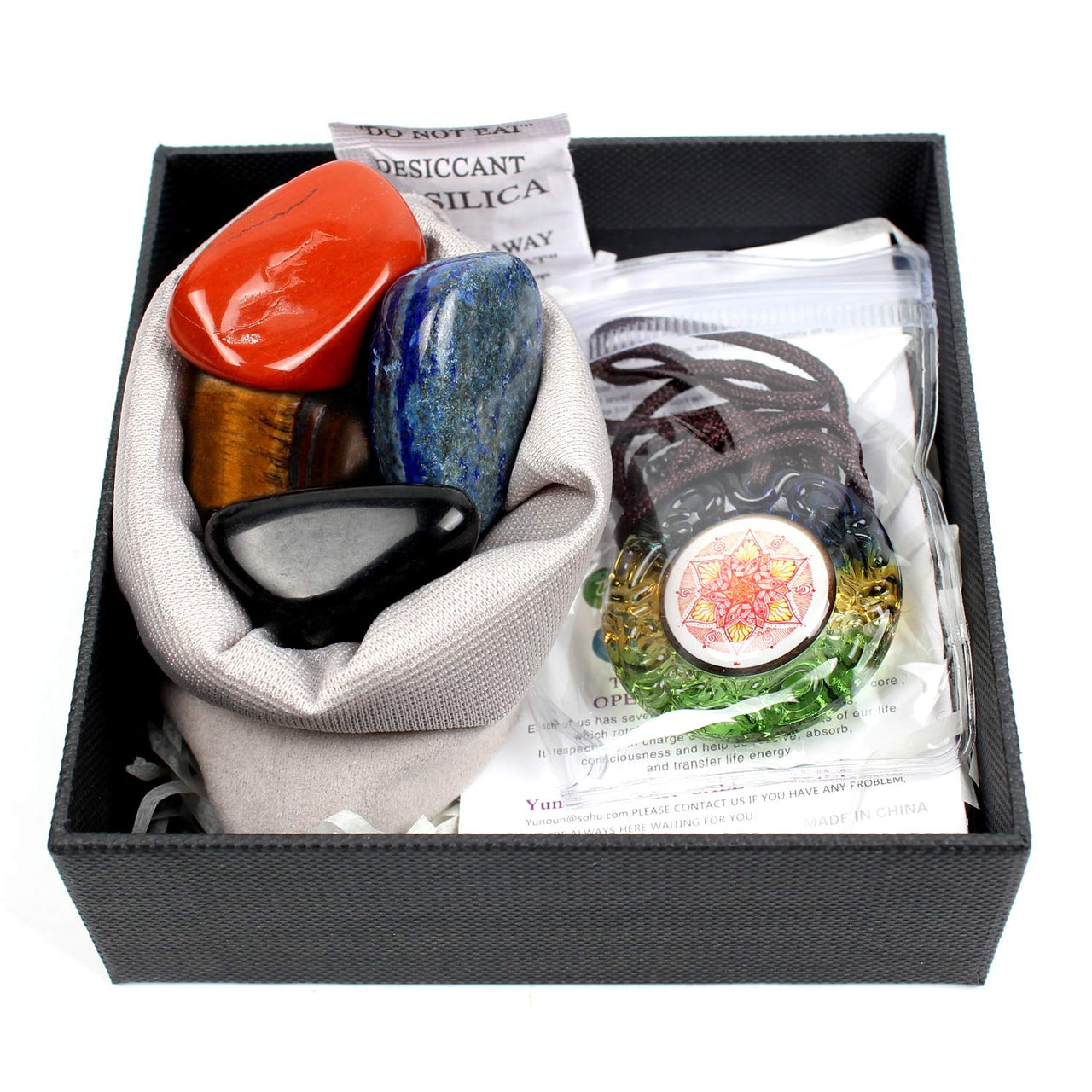 Yunoun Chakra Stones Healing Crystals，Crystal Therapy, Meditation, Reiki - 7 Chakra Set 7 pcs