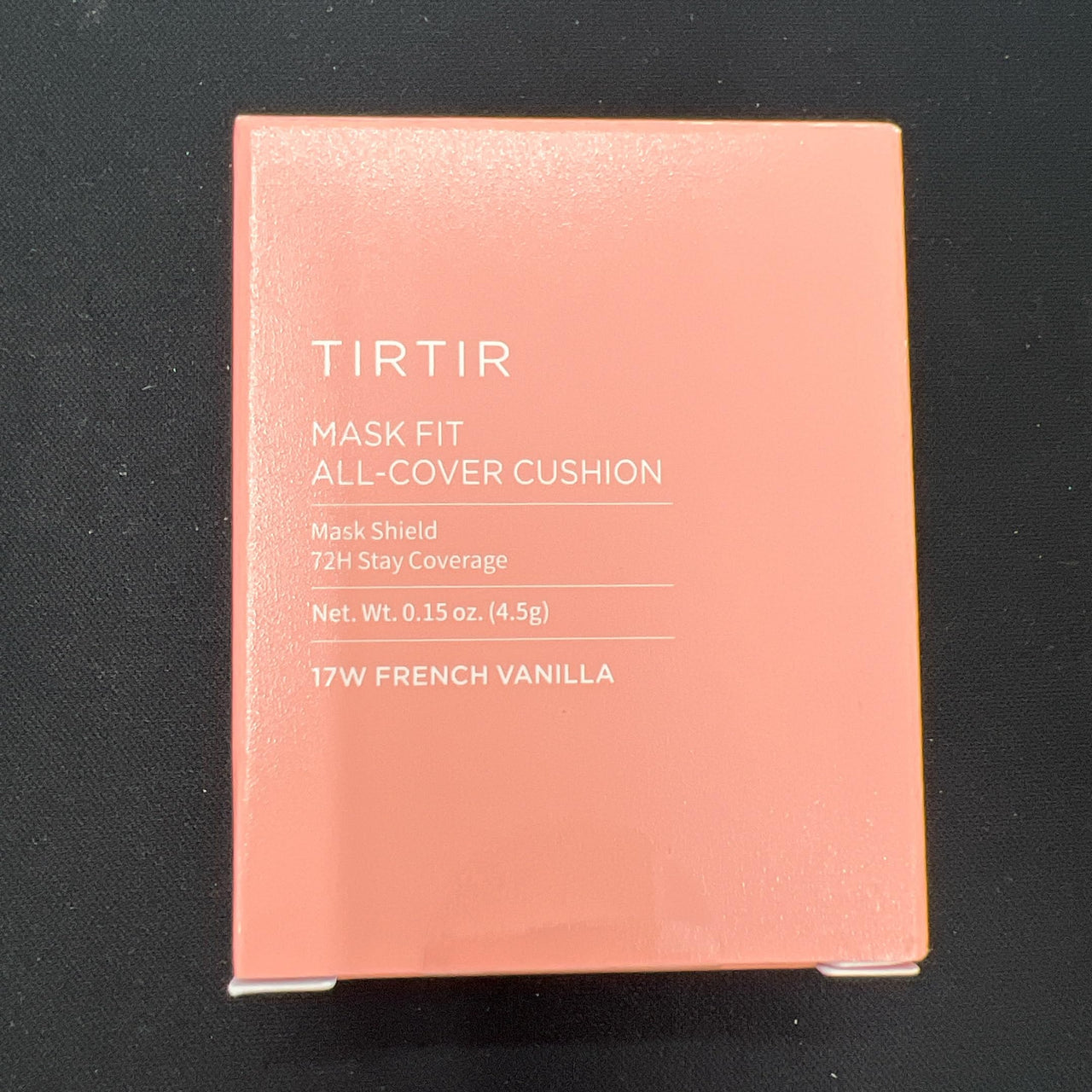 TIRTIR Mask All-Cover Cushion Foundation | Full coverage, Skin fit, Satin Glow Finish | Korean Cushion Foundation #17W FRENCH VANILLA | 4.5g