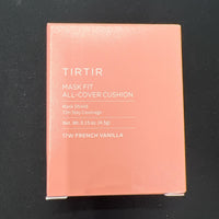 TIRTIR Mask All-Cover Cushion Foundation | Full coverage, Skin fit, Satin Glow Finish | Korean Cushion Foundation #17W FRENCH VANILLA | 4.5g