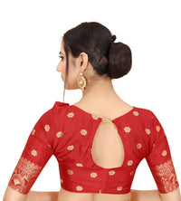 SATYAM WEAVES Women's  Banarasi Cotton Silk Saree With Blouse Piece