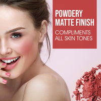 Beauty Berry Dream Matte Blush | Lightweight, Silky-Smooth Texture, Ultra Matte Blusher Palette | Highly Pigmented & Blendable Shades, Blusher for Face Makeup (01 - Deep Red)