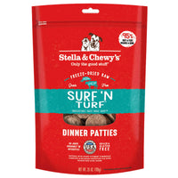 Stella & Chewy's  Freeze Dried Raw Dinner Patties – Grain Free Dog Food, Protein Rich Surf ‘N Turf Salmon & Beef Recipe – 25 oz Bag 1.56 Pound (Pack of 1)