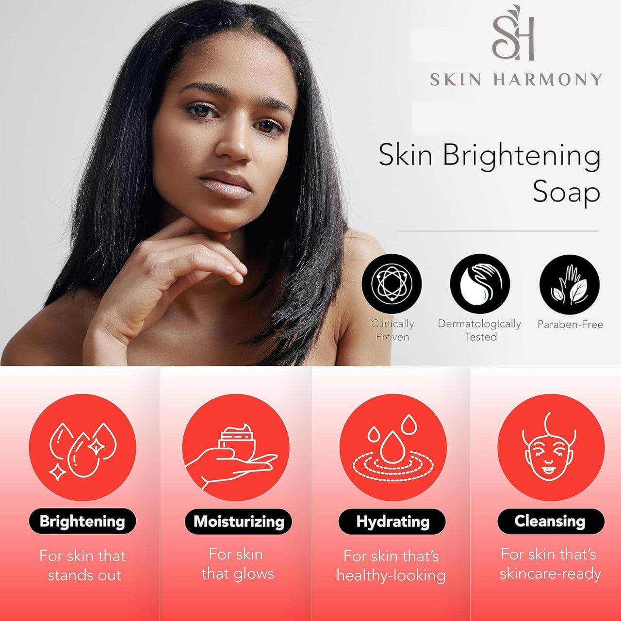 Skin Harmony AHA & BHA Kojic Acid, Glutathione and Glycolic Daily Body Wash for Skin Brightening, 200ml