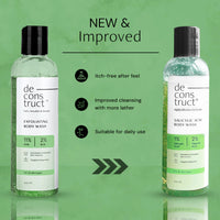 Deconstruct 1% Salicylic Acid Body Wash with 2% Glycolic Acid | Prevents Body Acne, Rough & Bumpy skin | Deeply cleanses skin | Shower gel for Women & Men- 200ml