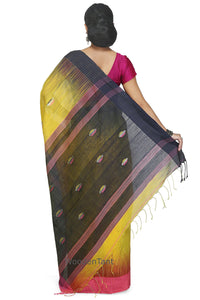 WoodenTant Women’s Ikkat Cotton Silk Saree