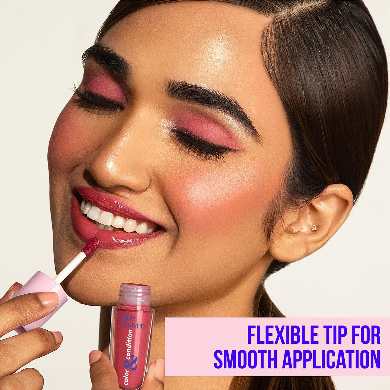 Blue Heaven Color & Condition tinted lip oil for women, lip gloss infused with Cranberry, Raspberry & Hazelnut oil, Hydrating & Softening - Jujube Berry, 4.2ml