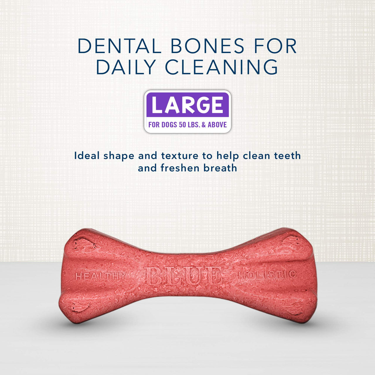 Blue Buffalo Dental Bones Large Natural Dental Chew Dog Treats, (50 lbs and up) 27-oz Bag Value Pack Large Bones 27 Ounce (Pack of 1)