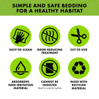 Zilla Reptile Terrarium Floor Liners Green 30BR/40BR/50/65 Gallon, 17.25