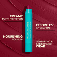 Parul Garg Beauty Creamy Matte Lip Crayon | Soft Matte & Hydrating Formula with Almond Oil & Vitamin E | Rich Pigment & Comfortable Wear | 100% Vegan (Trendsetter 11)