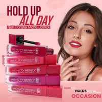 Beauty Berry Hold Up All Day Liquid Lipstick | Long Lasting, Non Transfer Matte Lipstick | Highly Pigmented, Smooth One Swipe Application & Lightweight Liquid Lipstick for Women (14 - Ruby True, 7.5g)