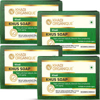 Khadi Organique Pure Herbal Natural & Handmade Khus Soap Combo Kit Pack Of 4 500gm