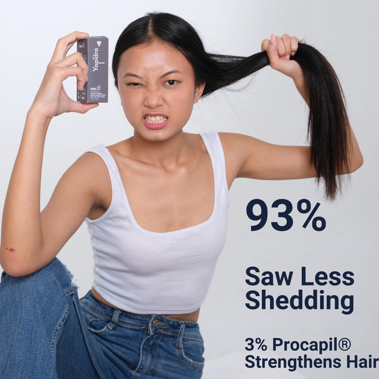 Yapidra Hair Growth Serum | 3% Redensyl, 4% Anagain, 3% Baicapil, 1% Capilia Longa | With Rosemary, Biotin & Rice Extract | Controls Hair Fall & Boosts Growth | Unisex | 30ml