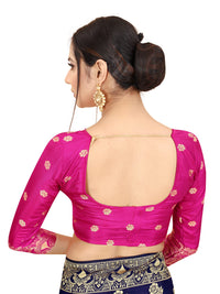 SATYAM WEAVES Women's  Banarasi Cotton Silk Saree With Blouse Piece