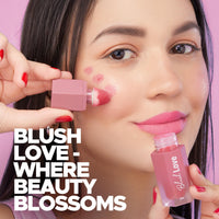 Hilary Rhoda Blush Love | Highly Pigmented Liquid Blush & Super Dewy Finish | Built-in Sponge | All Day Wear & Buildable Formula | Leak-Proof - 6ml (Drama | Shade 02)