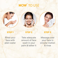 WOW Skin Science Brightening Vitamin C Face Wash | Paper Tube | All Skin Types | Glowing, Bright Skin | 100% Eco Friendly | Paraben & Sulphates Free | Face Wash for Women & Men | 100 ml