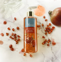Olivia Body Wash, Skin Energizing Shower Gel With Juicy Pomegranate 250Ml - Free From Paraben, Silicone, Harmful Chemicals