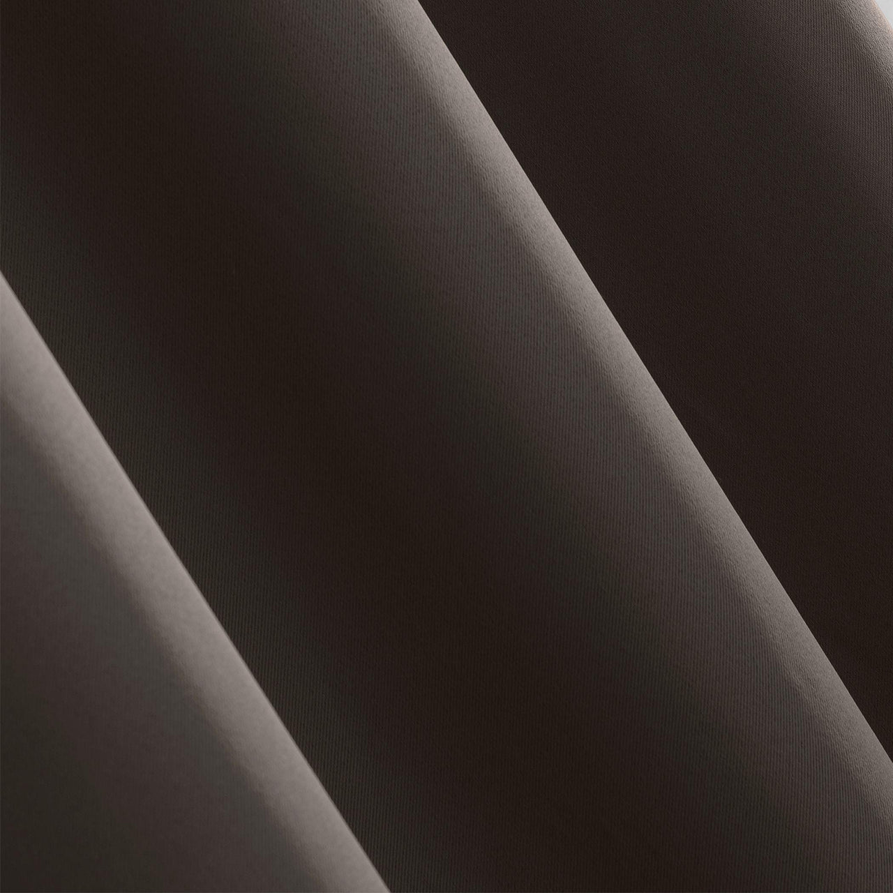 Sun Zero Easton Energy Saving Blackout Grommet Curtain Panel, 40" x 95", Cocoa Brown 40" x 95"