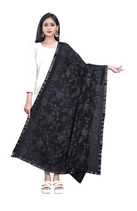 AKSHAR LLC Women's  Embroidered Chiffon Dupatta