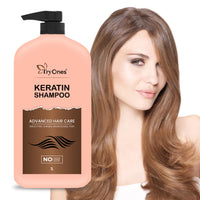 TryOnes Keratin Shampoo, for Straighter, Shinier Hair, with Keratin & Argan Oil, Nourishes Dry Hair, for Men & Women 1000 ml