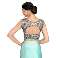 Cloud walker Women Soft Satin Silk Saree With Digital Printed Unstiched Blouse Piece(5.5m Saree +0.8m Blouse Piece).