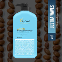 TryOnes Moroccan Argan Oil Shampoo For Frizz Free, Soft Hair. With Argan Oil For Hair. Paraben Free Shampoo for Women & Men_1000 ml