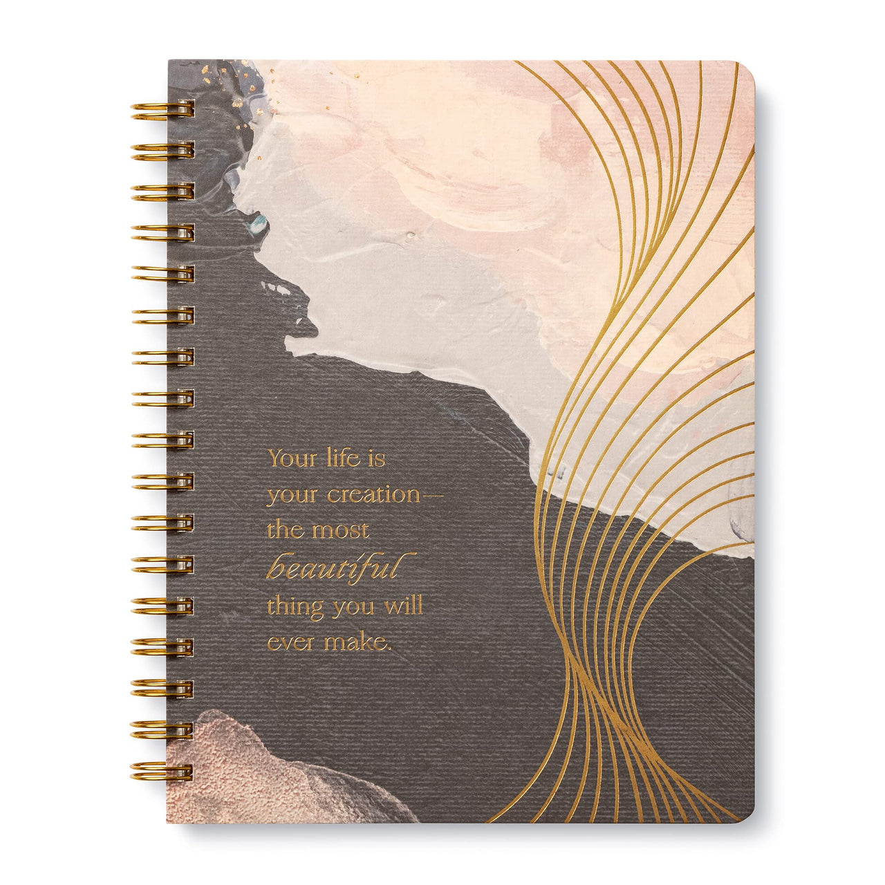 Compendium Spiral Notebook - Your life is your creation...  A Designer Spiral Notebook with 192 Lined Pages, College Ruled, 7.5W x 9.25H