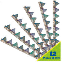 Eureka Curiosity Garden Peeking Gnomes Extra Wide Decorative Classroom and Bulletin Board Trim for Teachers, 3.25