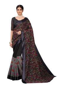 Yashika Women's  Linen Saree Maroon