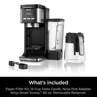 Ninja Drip Coffee Maker With K Cup Combo, DualBrew Pro Specialty Coffee System, Coffee Machine Compatible with K-Cup Pods, 12 Cup Single Serve Coffee Makers with Paper Filter, CFP301 Frother + Paper Filter