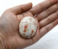 Sunstone Palm Stone - Hot Massage Worry Stone for Natural Body Chakra Balancing, Reiki Healing and Crystal Grid Sunstone