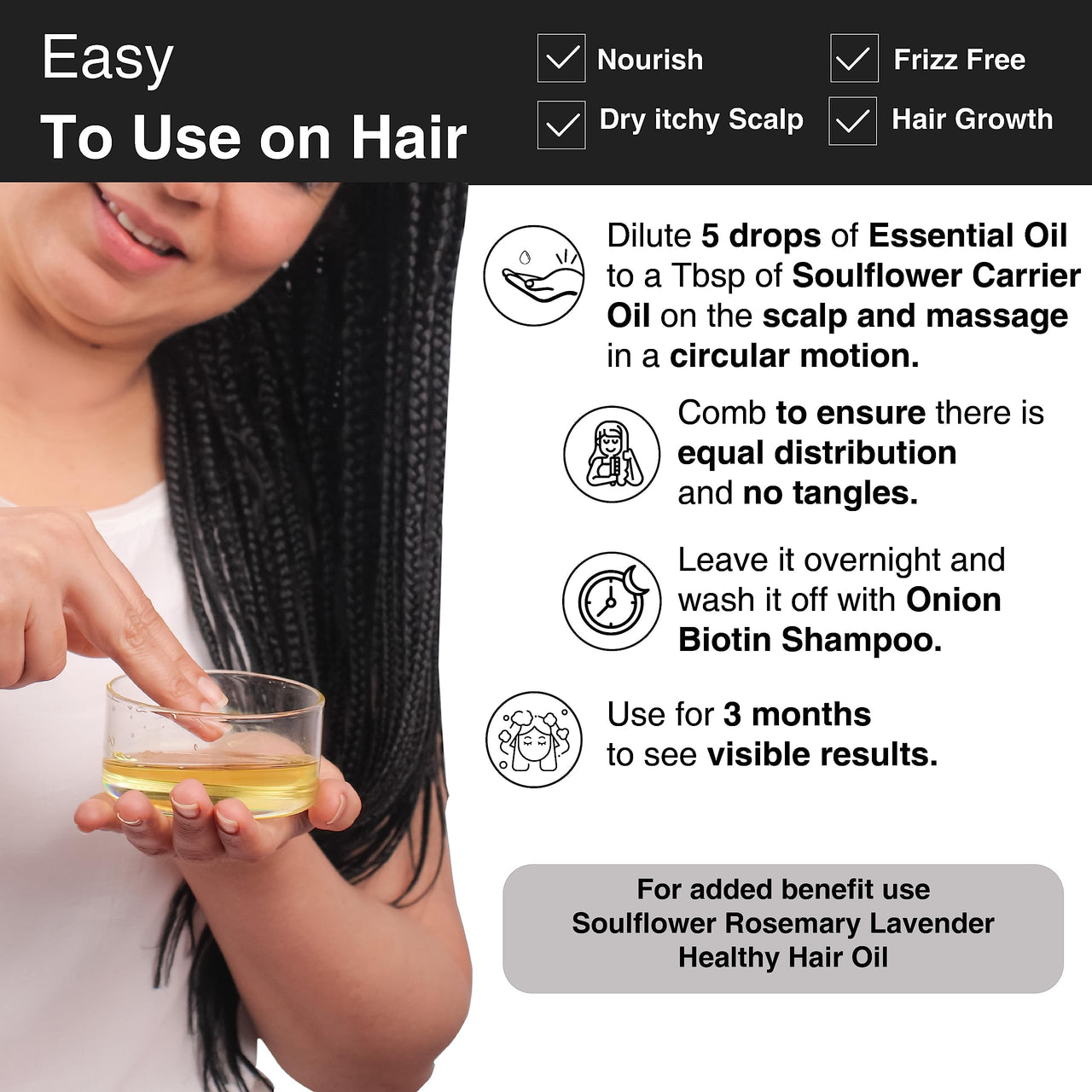 Soulflower Lavender Essential Oil for Healthy Hair & Growth, Skin, Hair Fall Control and Relaxing Sleep| Lavandula Angustifolia | Ecocert Certified Organic 100% Pure, Natural, Undiluted | 15ml