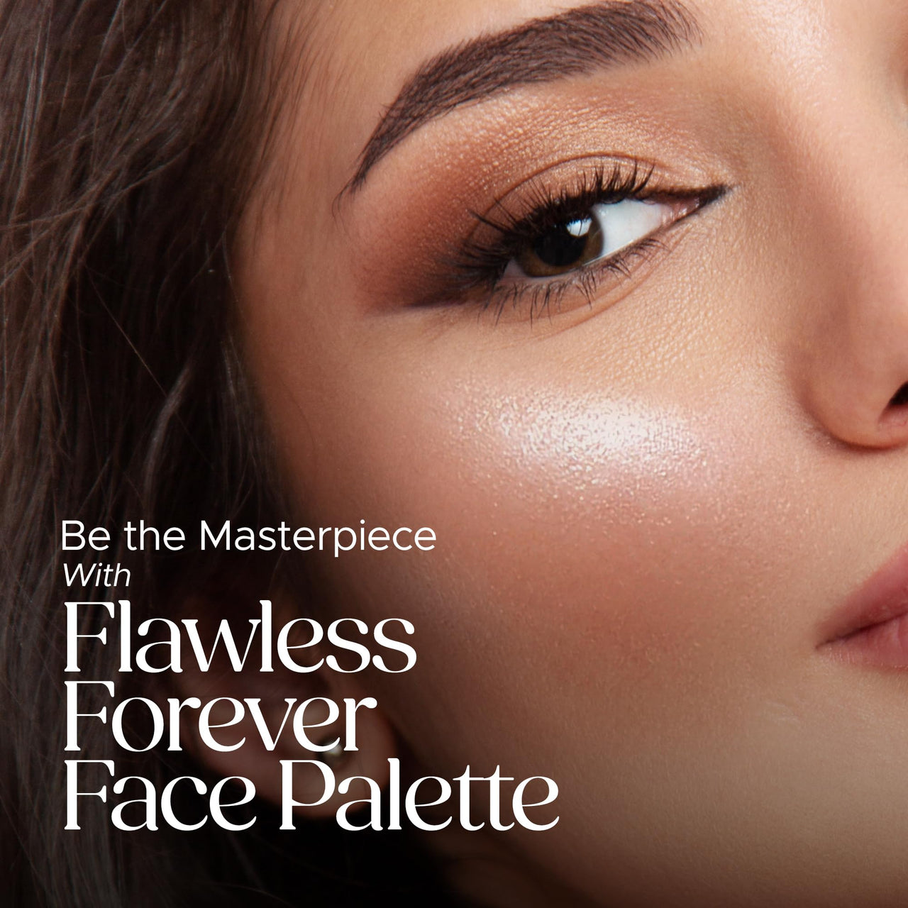 Hilary Rhoda Flawless Forever Face Palette | Highlighter, Contour & 2 Blushes | All-in-one Face Makeup Kit | Highly Pigmented & Long Lasting Face Palette | 11.2g (Light - Shade 01)
