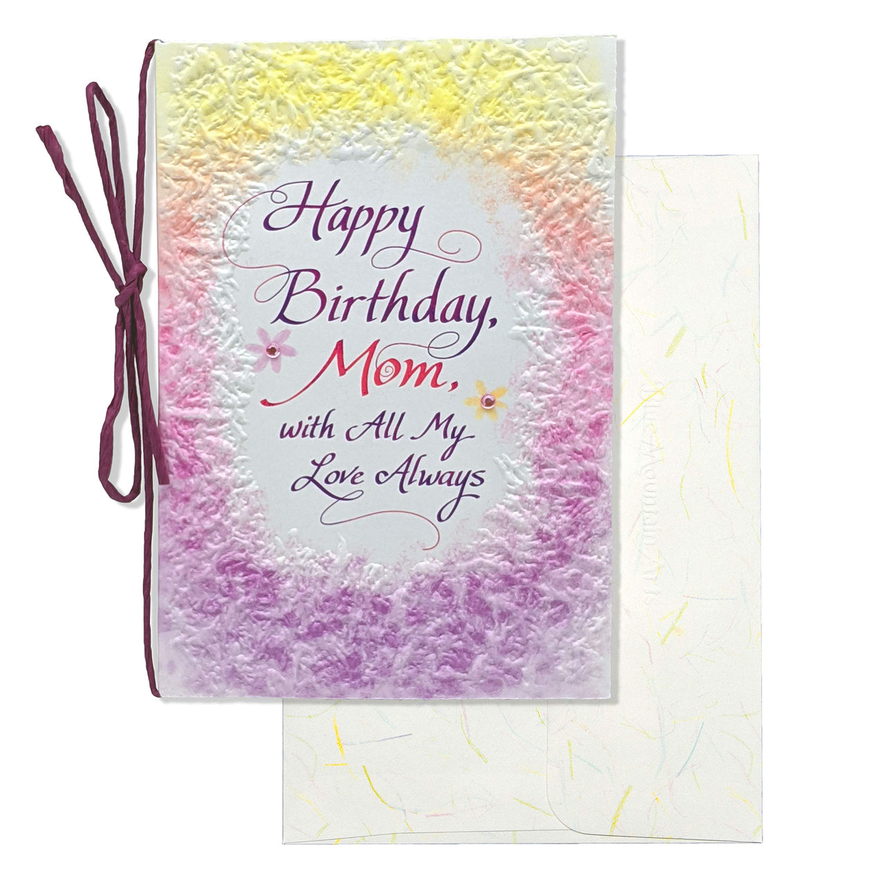 Blue Mountain Arts Birthday Card—To Your Mother on Her Birthday (Happy Birthday, Mom, with All My Love Always) yellow pink purple