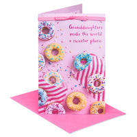 American Greetings Birthday Card for Granddaughter (Feeling So Lucky) Sprinkle Donut Photo