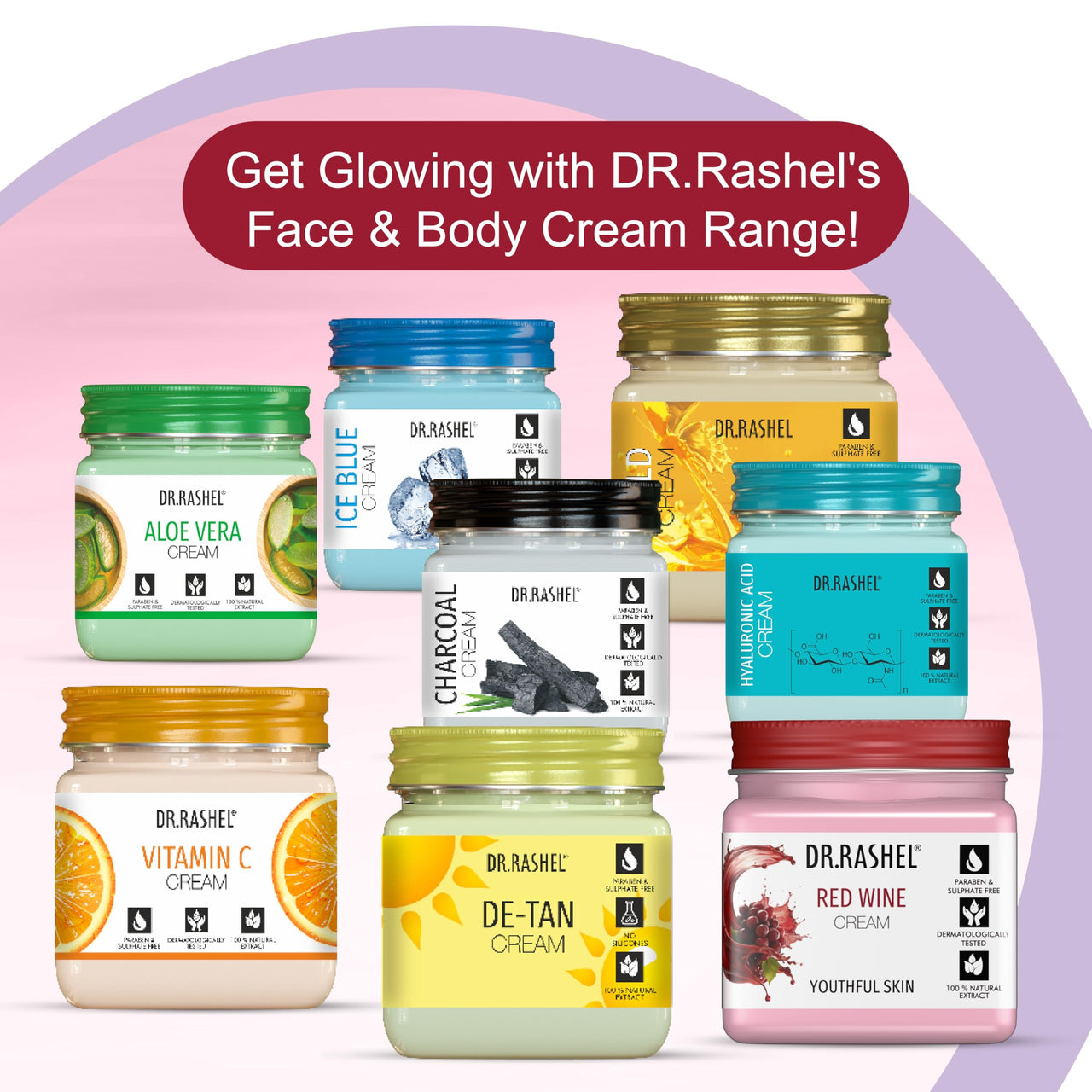 Dr.Rashel Red Wine Anti-Aging Cream – Moisturizing & Firming Face Cream with Antioxidants for Glowing, Youthful Skin – Natural Skincare